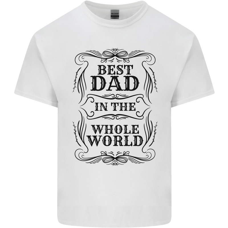 Fathers Day Best Dad in the Word Kids T-Shirt Childrens White