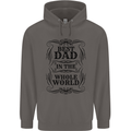 Fathers Day Best Dad in the Word Mens 80% Cotton Hoodie Charcoal