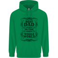 Fathers Day Best Dad in the Word Mens 80% Cotton Hoodie Irish Green