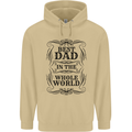 Fathers Day Best Dad in the Word Mens 80% Cotton Hoodie Sand