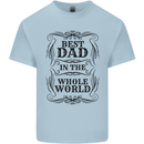 Fathers Day Best Dad in the Word Mens Cotton T-Shirt Tee Top Light Blue