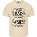 Fathers Day Best Dad in the Word Mens Cotton T-Shirt Tee Top Natural