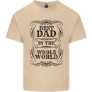 Fathers Day Best Dad in the Word Mens Cotton T-Shirt Tee Top Sand