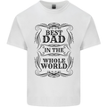 Fathers Day Best Dad in the Word Mens Cotton T-Shirt Tee Top White