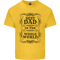 Fathers Day Best Dad in the Word Mens Cotton T-Shirt Tee Top Yellow