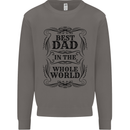 Fathers Day Best Dad in the Word Mens Sweatshirt Jumper Charcoal