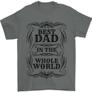 Fathers Day Best Dad in the Word Mens T-Shirt 100% Cotton Charcoal
