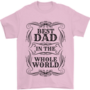 Fathers Day Best Dad in the Word Mens T-Shirt 100% Cotton Light Pink