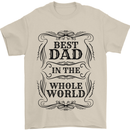 Fathers Day Best Dad in the Word Mens T-Shirt 100% Cotton Sand