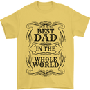 Fathers Day Best Dad in the Word Mens T-Shirt 100% Cotton Yellow