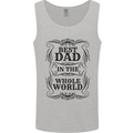 Fathers Day Best Dad in the Word Mens Vest Tank Top Sports Grey