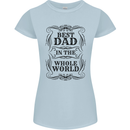 Fathers Day Best Dad in the Word Womens Petite Cut T-Shirt Light Blue