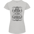 Fathers Day Best Dad in the Word Womens Petite Cut T-Shirt Sports Grey
