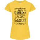 Fathers Day Best Dad in the Word Womens Petite Cut T-Shirt Yellow