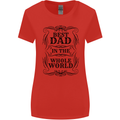 Fathers Day Best Dad in the Word Womens Wider Cut T-Shirt Red