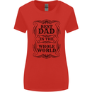 Fathers Day Best Dad in the Word Womens Wider Cut T-Shirt Red