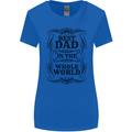 Fathers Day Best Dad in the Word Womens Wider Cut T-Shirt Royal Blue