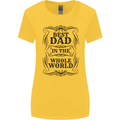 Fathers Day Best Dad in the Word Womens Wider Cut T-Shirt Yellow