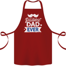 Fathers Day Daddest Dad Ever Cotton Apron 100% Organic Maroon