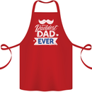 Fathers Day Daddest Dad Ever Cotton Apron 100% Organic Red
