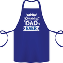 Fathers Day Daddest Dad Ever Cotton Apron 100% Organic Royal Blue