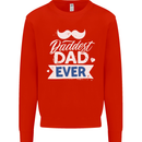 Fathers Day Daddest Dad Ever Kids Sweatshirt Jumper Bright Red