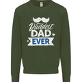 Fathers Day Daddest Dad Ever Kids Sweatshirt Jumper Forest Green