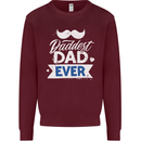 Fathers Day Daddest Dad Ever Kids Sweatshirt Jumper Maroon