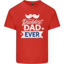 Fathers Day Daddest Dad Ever Kids T-Shirt Childrens Red