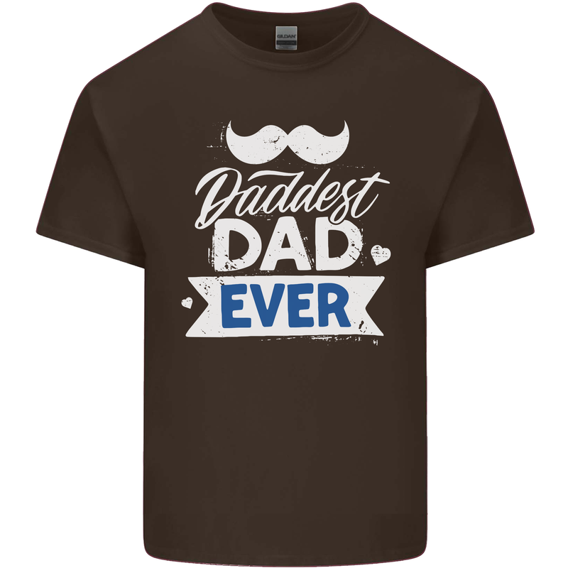 Fathers Day Daddest Dad Ever Mens Cotton T-Shirt Tee Top Dark Chocolate