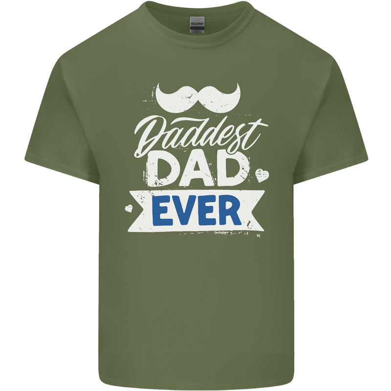 Fathers Day Daddest Dad Ever Mens Cotton T-Shirt Tee Top Military Green