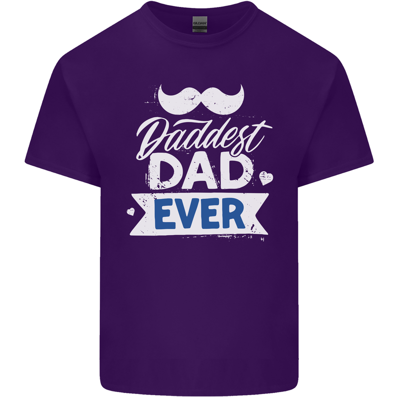 Fathers Day Daddest Dad Ever Mens Cotton T-Shirt Tee Top Purple