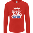 Fathers Day Daddest Dad Ever Mens Long Sleeve T-Shirt Red