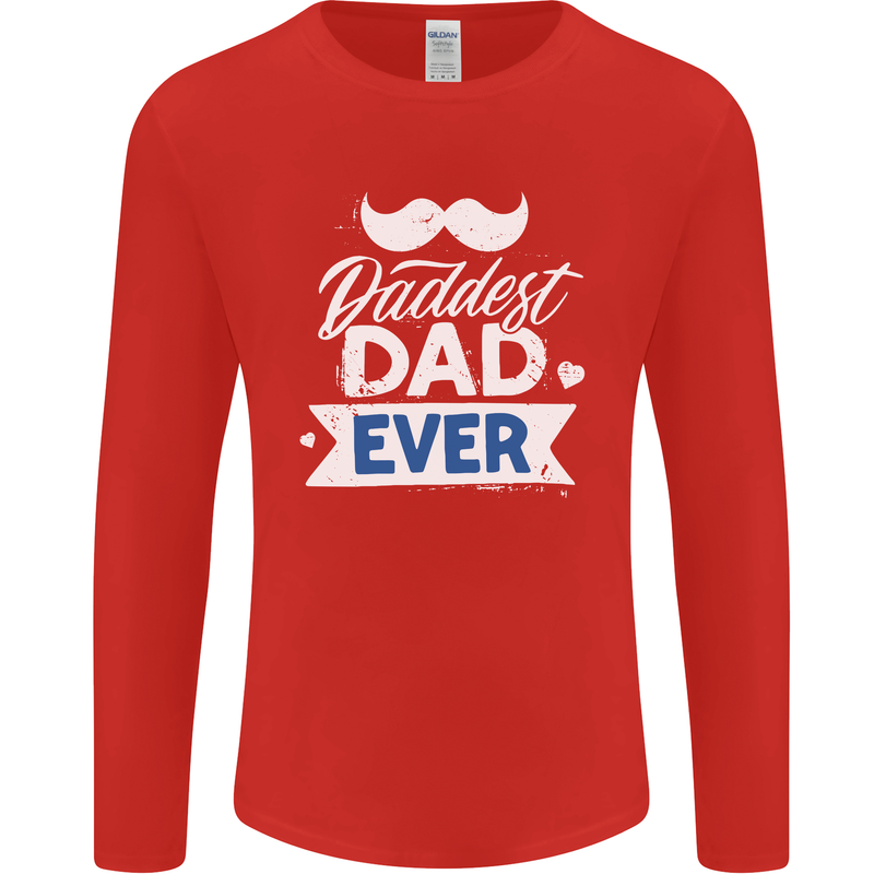 Fathers Day Daddest Dad Ever Mens Long Sleeve T-Shirt Red