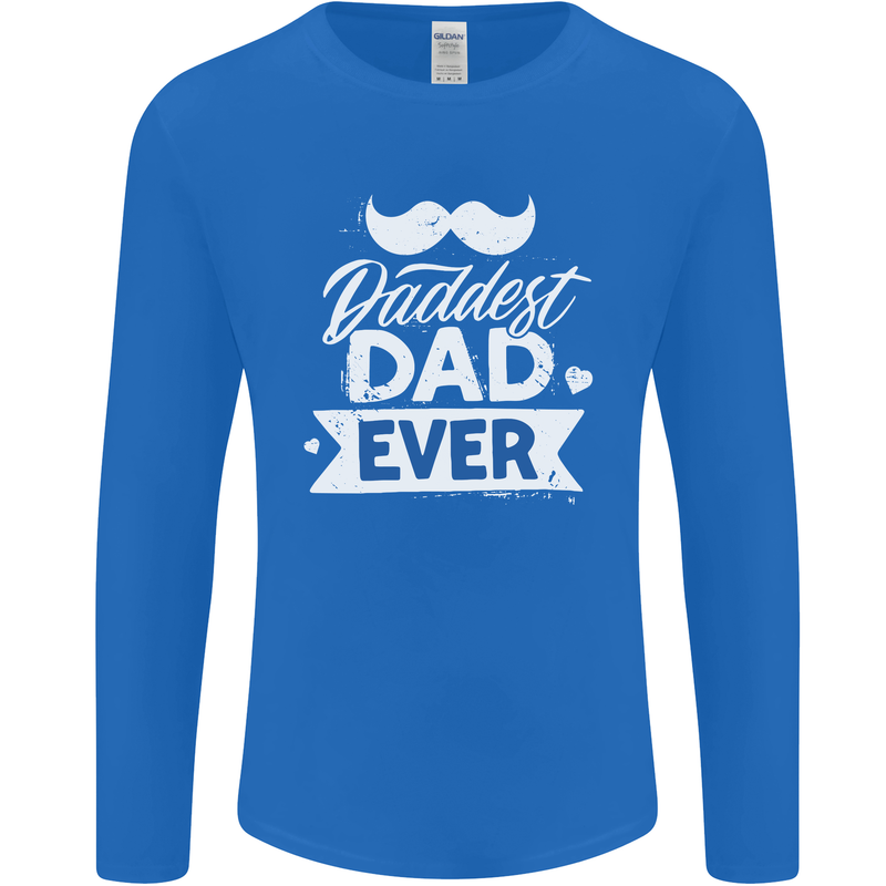 Fathers Day Daddest Dad Ever Mens Long Sleeve T-Shirt Royal Blue