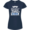 Fathers Day Daddest Dad Ever Womens Petite Cut T-Shirt Navy Blue