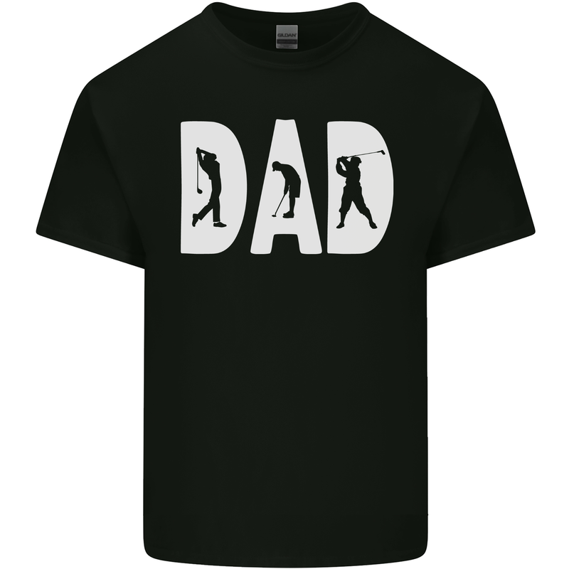 Fathers Day Golf Dad Golfer Golfing Mens Cotton T-Shirt Tee Top Black