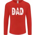 Fathers Day Golf Dad Golfer Golfing Mens Long Sleeve T-Shirt Red