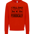 Fathers Day I Tell Dad Jokes Periodically Funny Mens Sweatshirt Jumper Bright Red