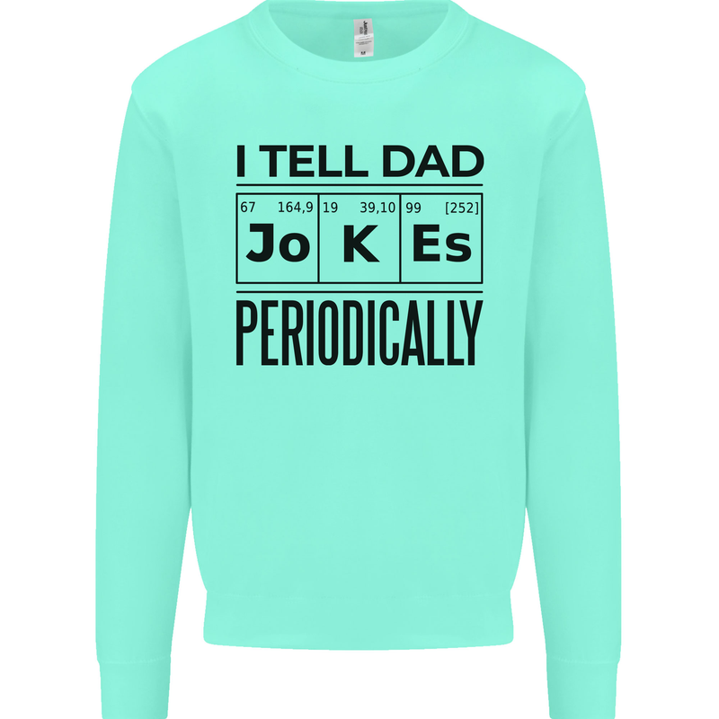 Fathers Day I Tell Dad Jokes Periodically Funny Mens Sweatshirt Jumper Peppermint