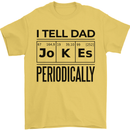 Fathers Day I Tell Dad Jokes Periodically Funny Mens T-Shirt 100% Cotton Yellow