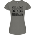 Fathers Day I Tell Dad Jokes Periodically Funny Womens Petite Cut T-Shirt Charcoal