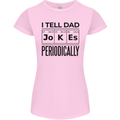 Fathers Day I Tell Dad Jokes Periodically Funny Womens Petite Cut T-Shirt Light Pink