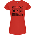Fathers Day I Tell Dad Jokes Periodically Funny Womens Petite Cut T-Shirt Red