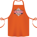 Fathers Day Nailing This Being a Father Dad Cotton Apron 100% Organic Orange