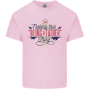 Fathers Day Nailing This Being a Father Dad Kids T-Shirt Childrens Light Pink