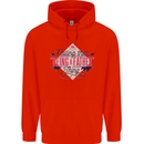 Fathers Day Nailing This Being a Father Dad Mens 80% Cotton Hoodie Bright Red