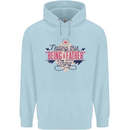 Fathers Day Nailing This Being a Father Dad Mens 80% Cotton Hoodie Light Blue