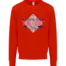 Fathers Day Nailing This Being a Father Dad Mens Sweatshirt Jumper Bright Red