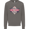 Fathers Day Nailing This Being a Father Dad Mens Sweatshirt Jumper Charcoal